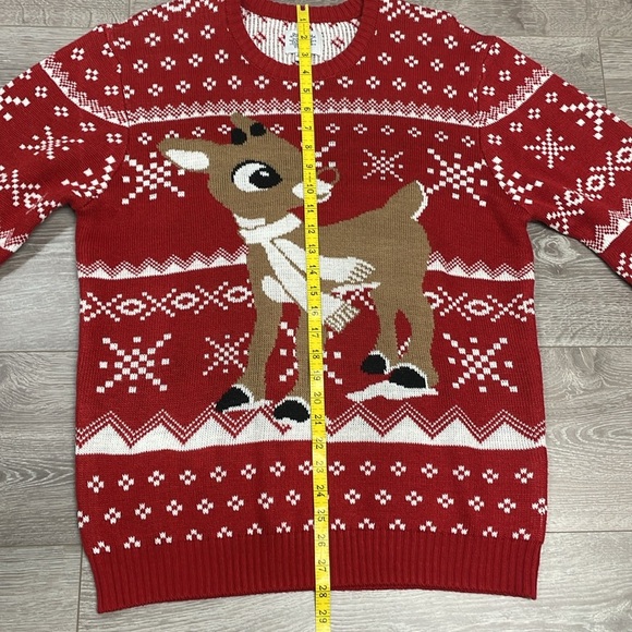 NWOT Rudolph The Red Nosed Reindeer Christmas Holiday Ugly Sweater L - Picture 11 of 16